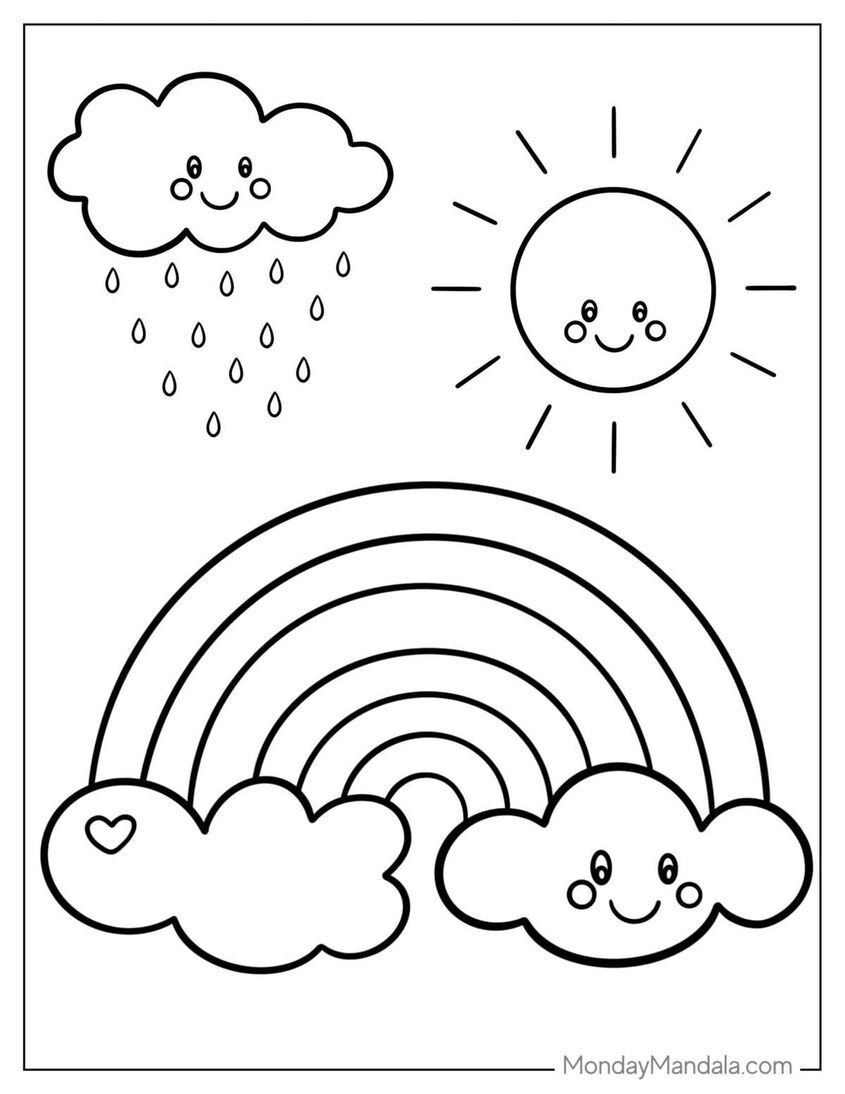 Tranh tô màu đám mây 16