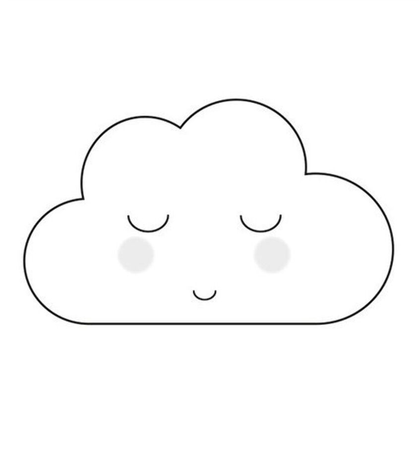 Tranh tô màu đám mây 1