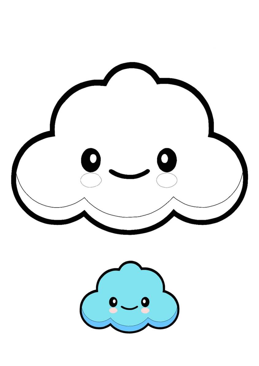 Tranh tô màu đám mây 2