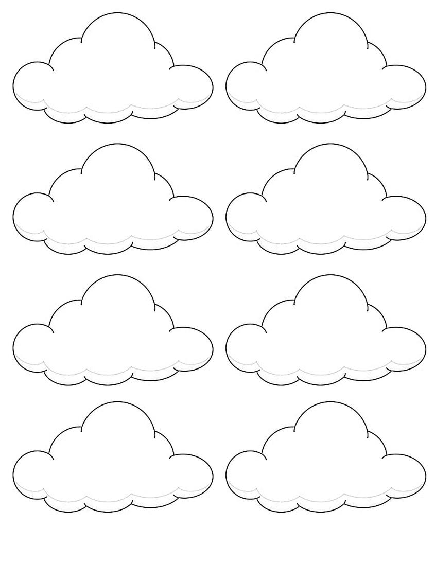 Tranh tô màu đám mây 4