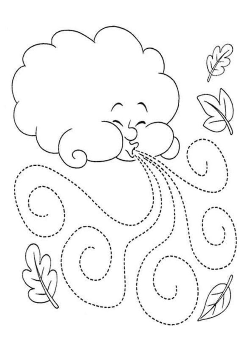 Tranh tô màu đám mây 5