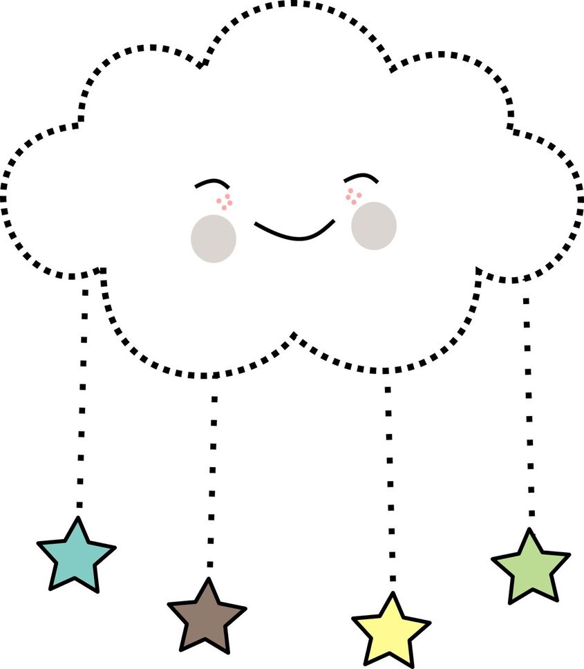 Tranh tô màu đám mây 5