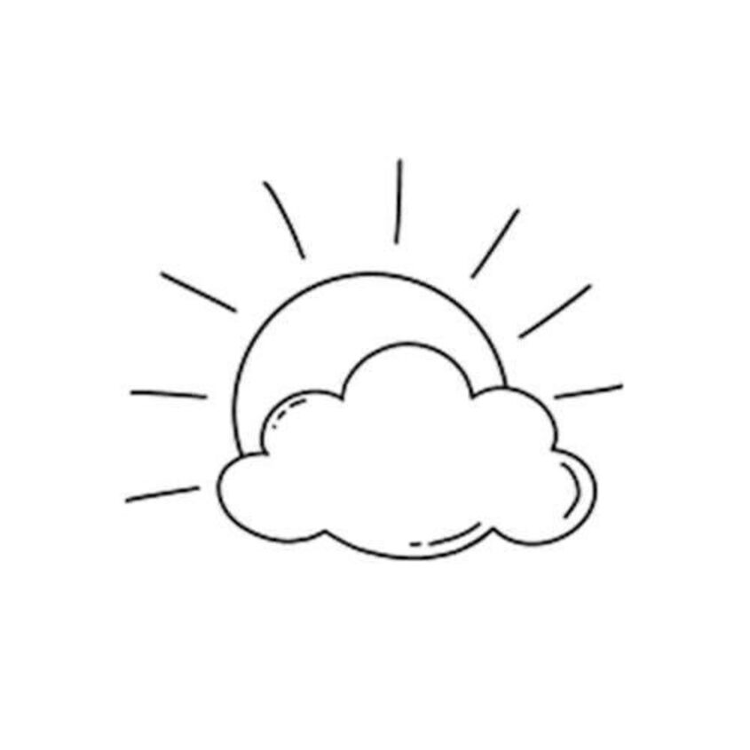 Tranh tô màu đám mây 13