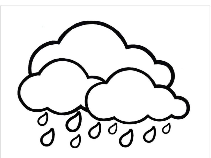 Tranh tô màu đám mây có mưa 13