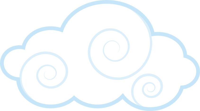 Tranh tô màu đám mây 8