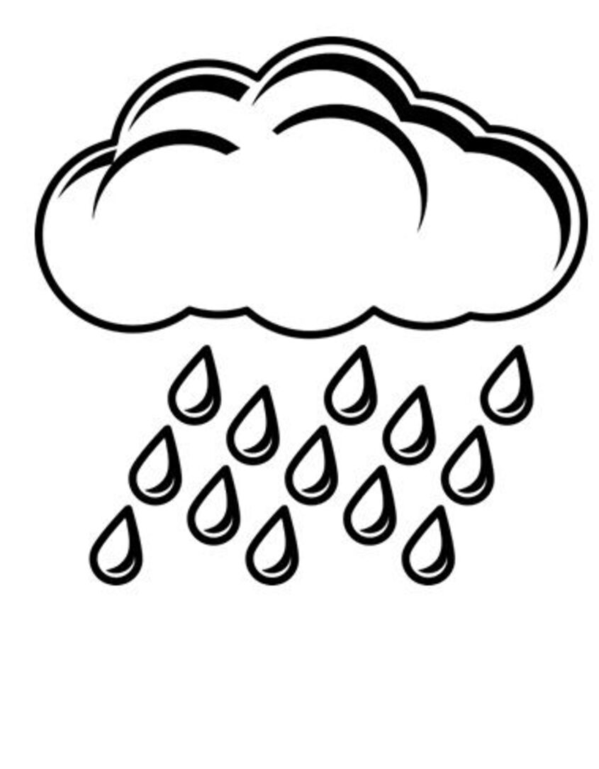 Tranh tô màu đám mây có mưa 7
