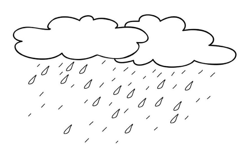 Tranh tô màu đám mây có mưa 6