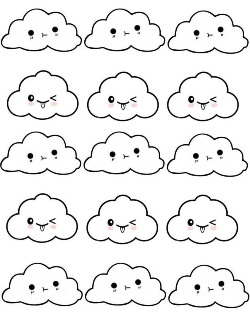 Tranh tô màu đám mây