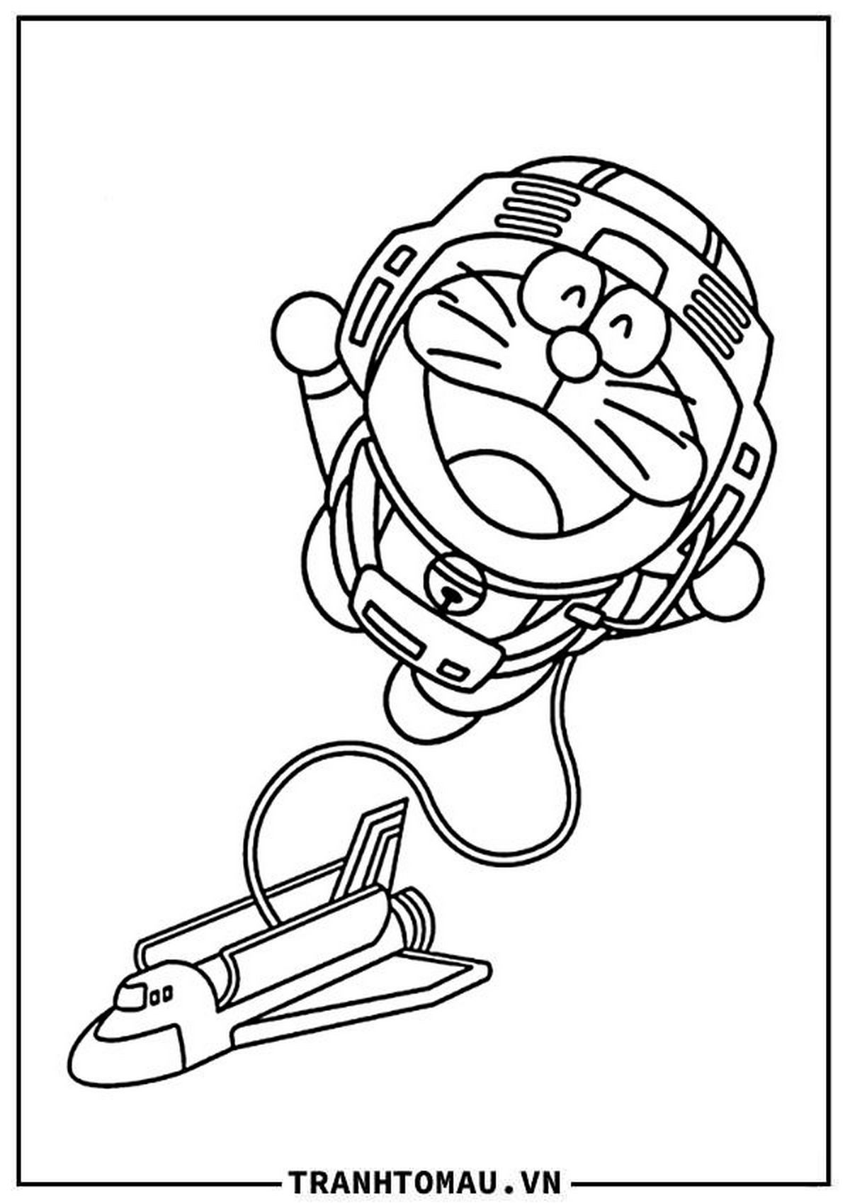 Tranh tô màu Doraemon cho bé số 7