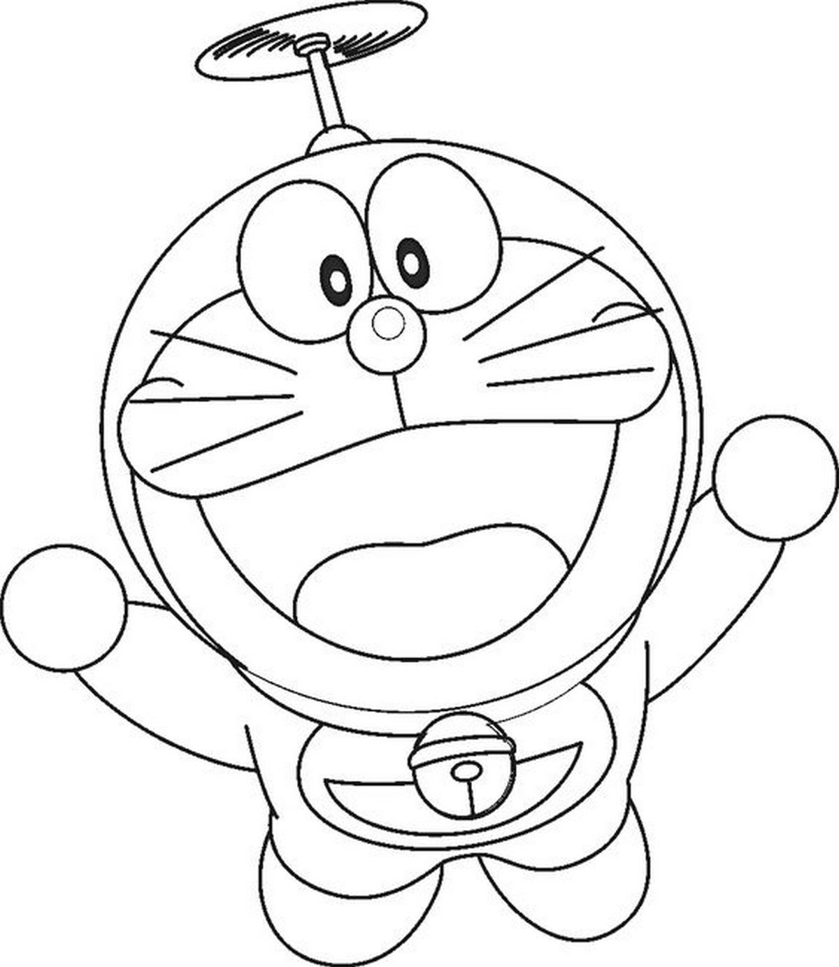 Tranh tô màu Doraemon cho bé số 107