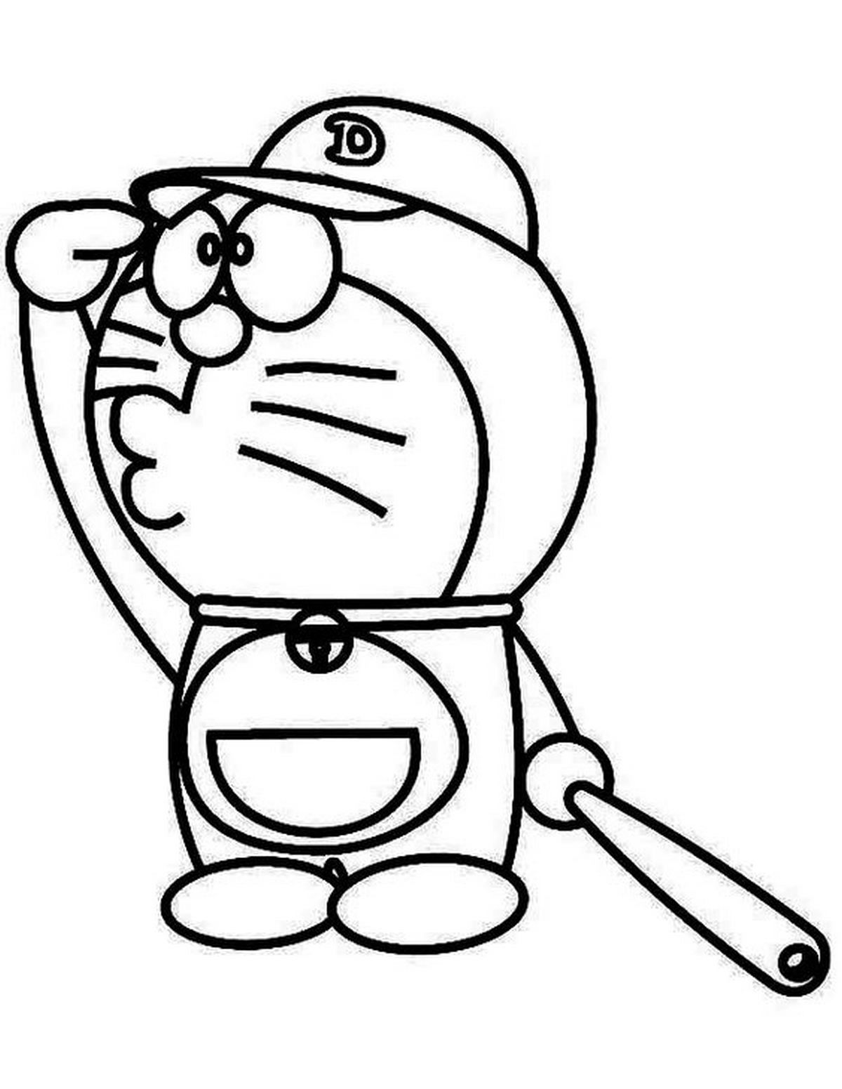 Tranh tô màu Doraemon cho bé số 103