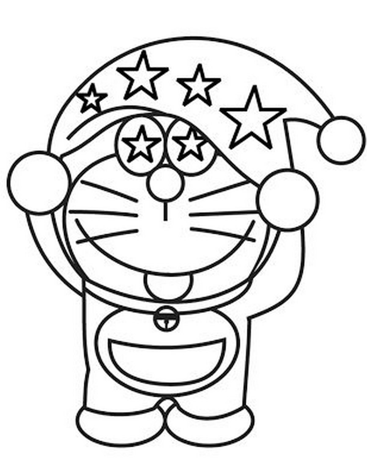 Tranh tô màu Doraemon cho bé số 95