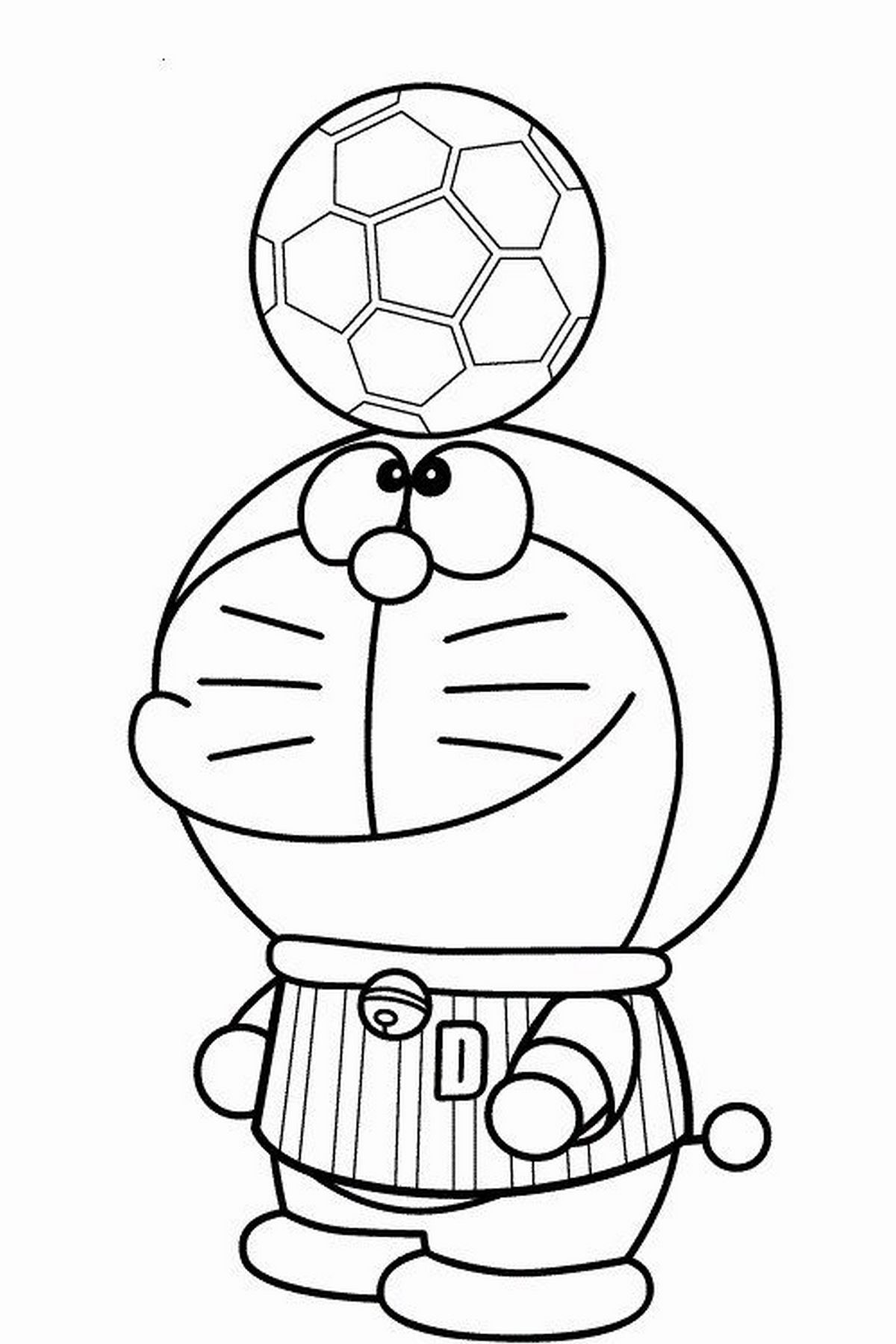 Tranh tô màu Doraemon cho bé số 93