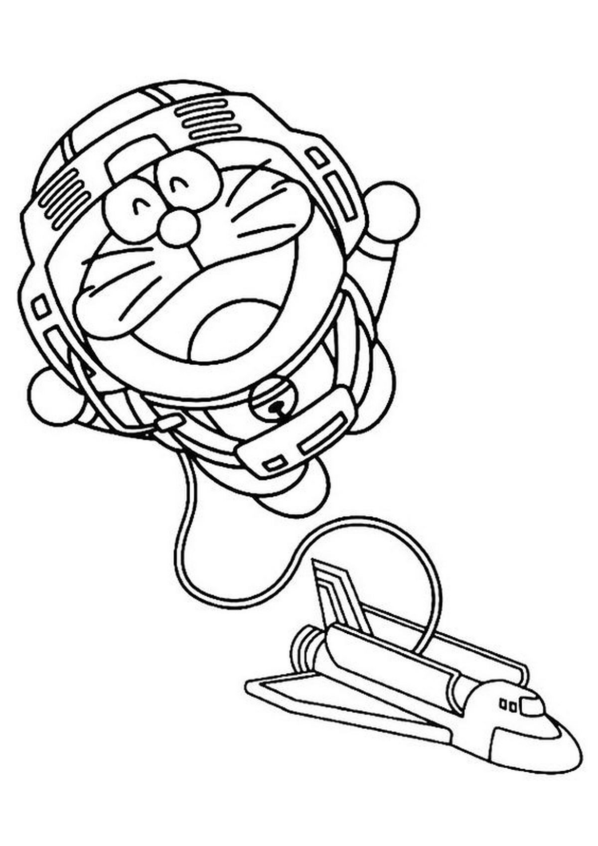 Tranh tô màu Doraemon cho bé số 88