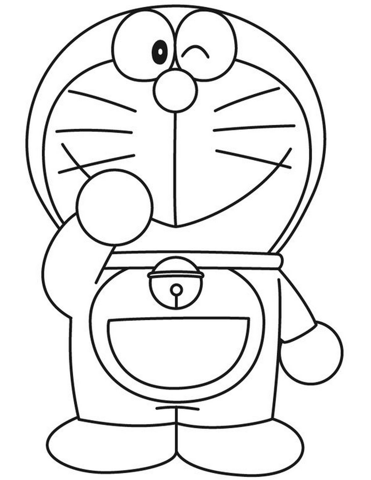 Tranh tô màu Doraemon cho bé số 84