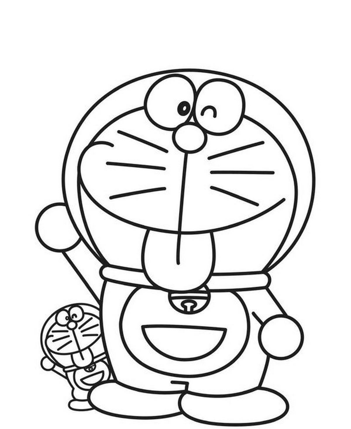 Tranh tô màu Doraemon cho bé số 83