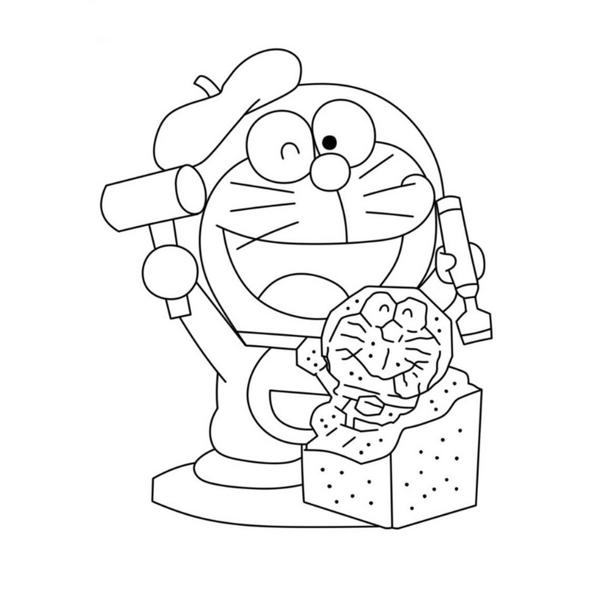 Tranh tô màu Doraemon cho bé số 3