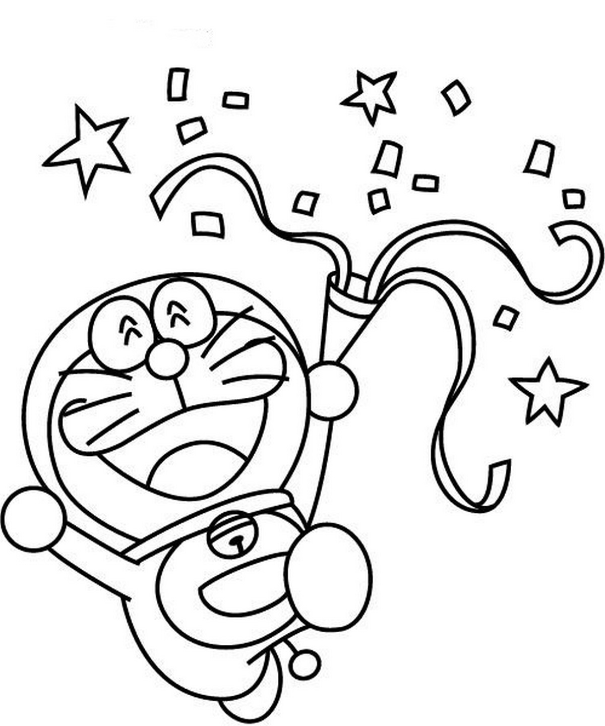 Tranh tô màu Doraemon cho bé số 77