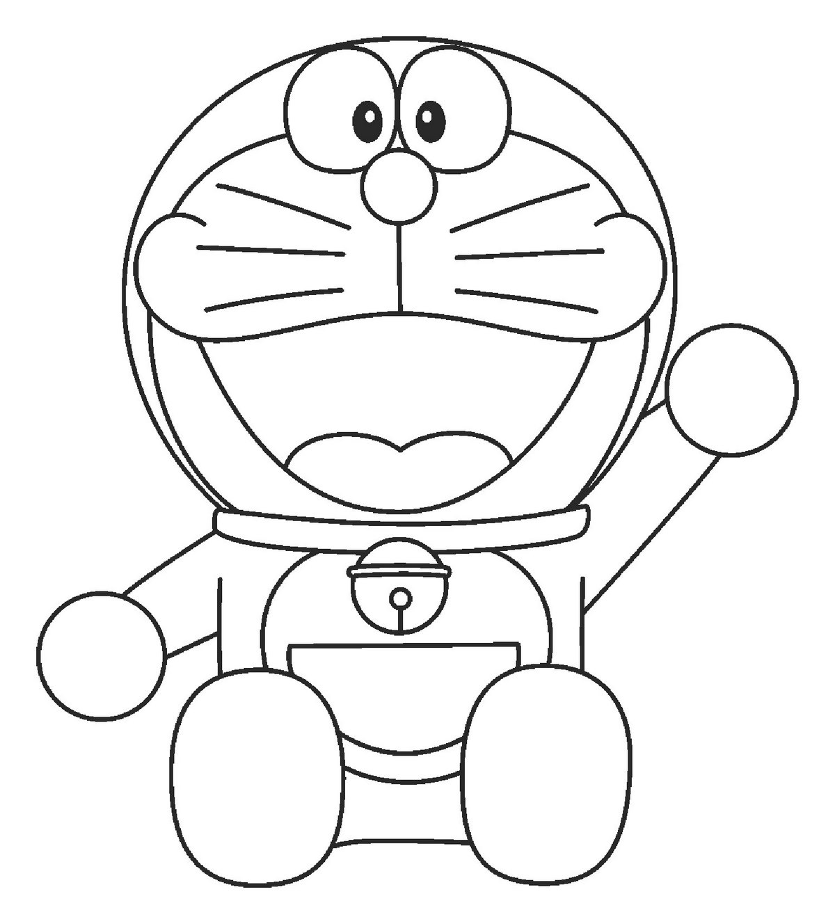 Tranh tô màu Doraemon cho bé số 72