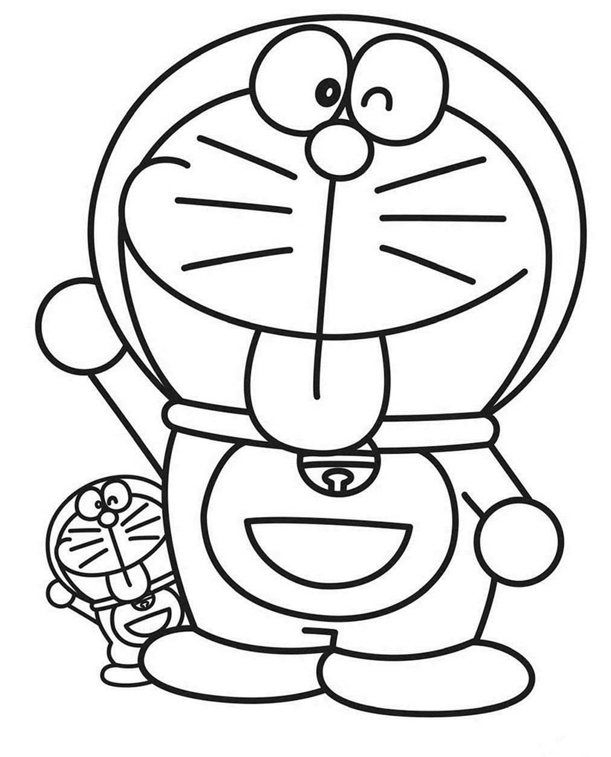 Tranh tô màu Doraemon cho bé số 70