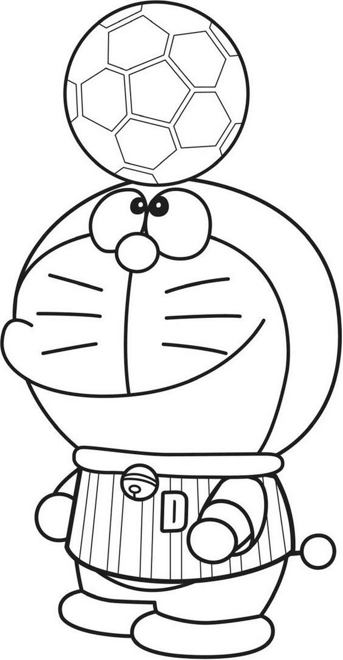 Tranh tô màu Doraemon cho bé số 69