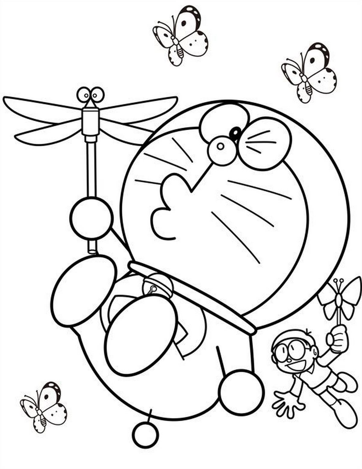 Tranh tô màu Doraemon cho bé số 67