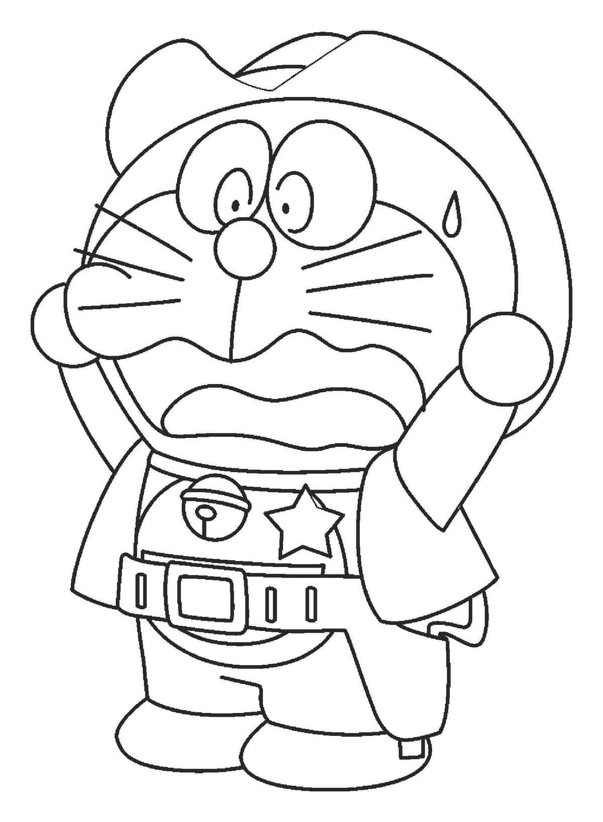 Tranh tô màu Doraemon cho bé số 151