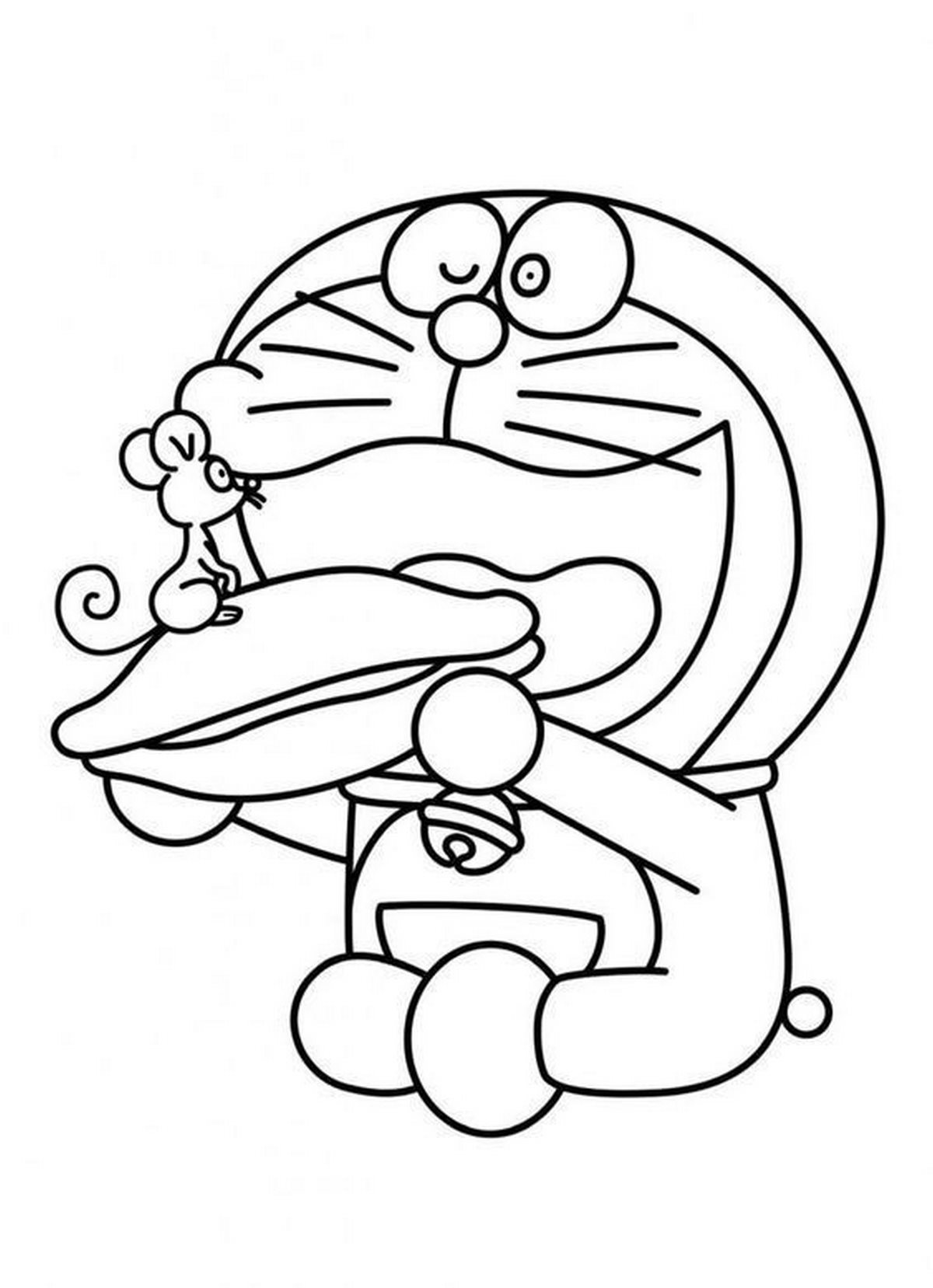 Tranh tô màu Doraemon cho bé số 150
