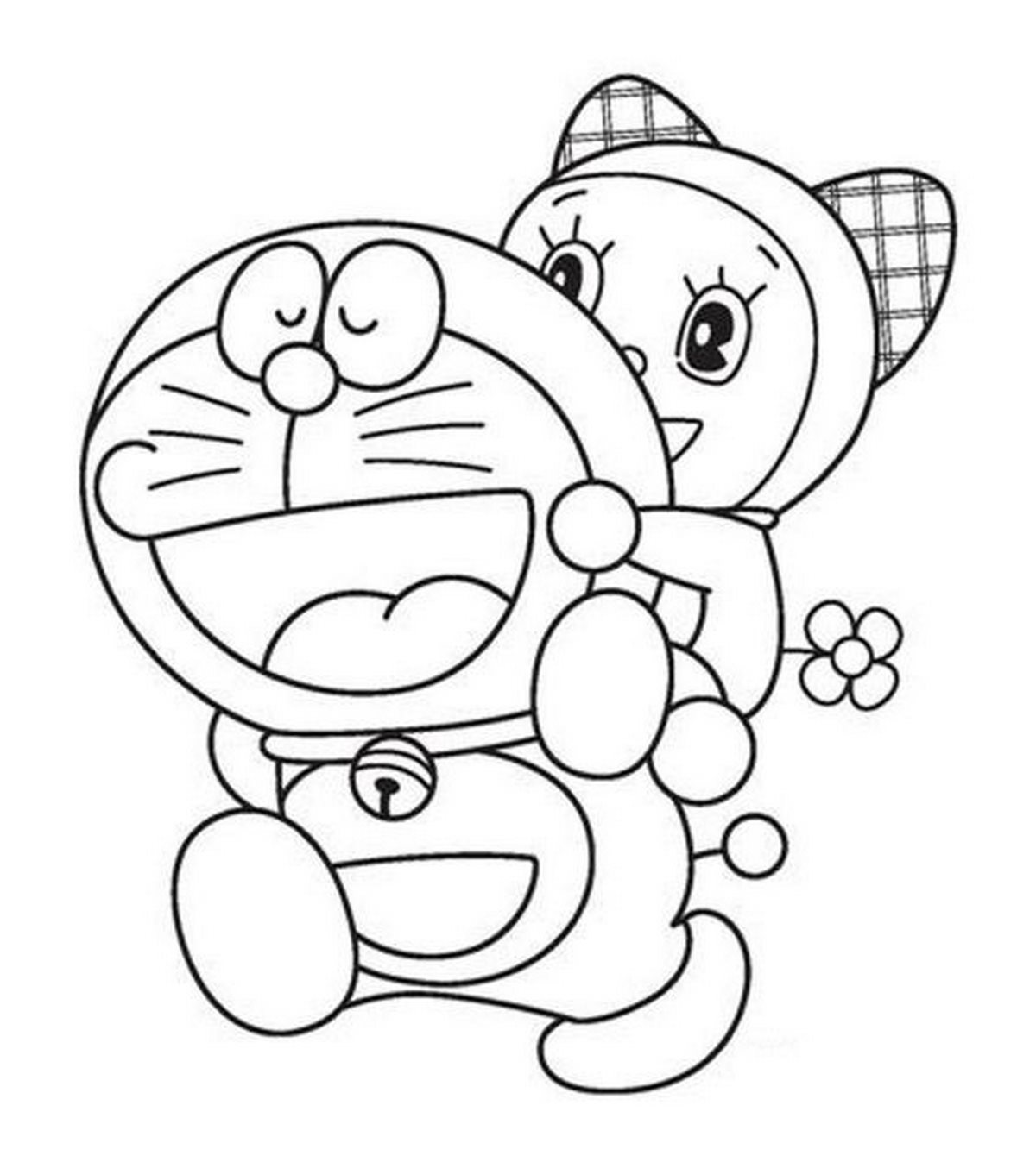 Tranh tô màu Doraemon với những người bạn số 13