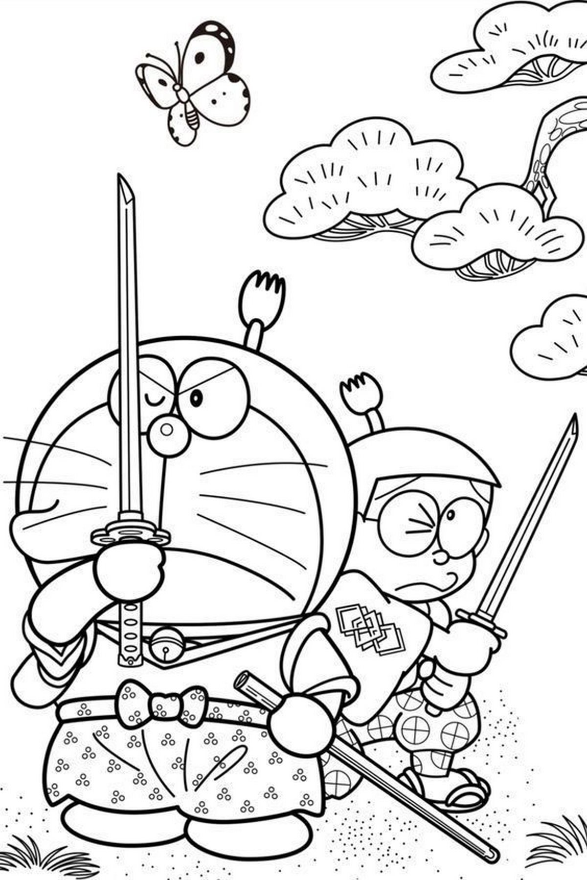 Tranh tô màu Doraemon và Nobita số 4