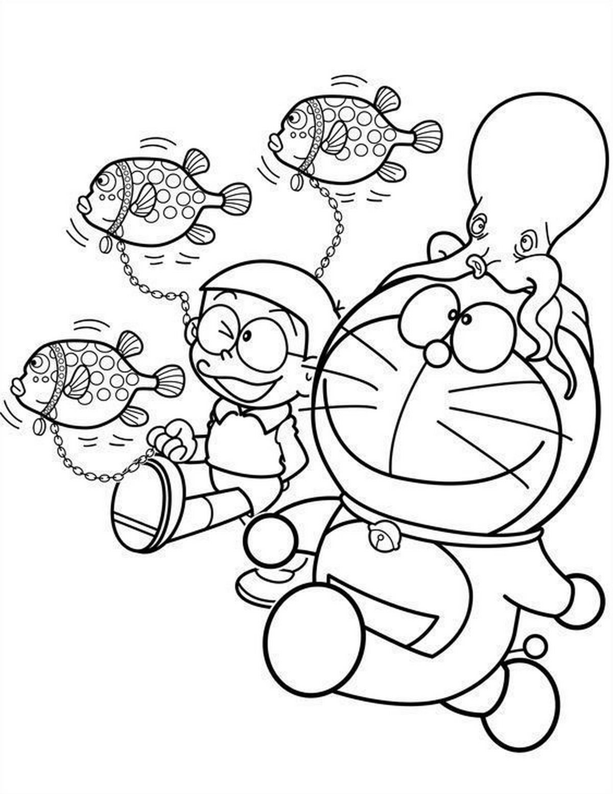 Tranh tô màu Doraemon và Nobita số 5