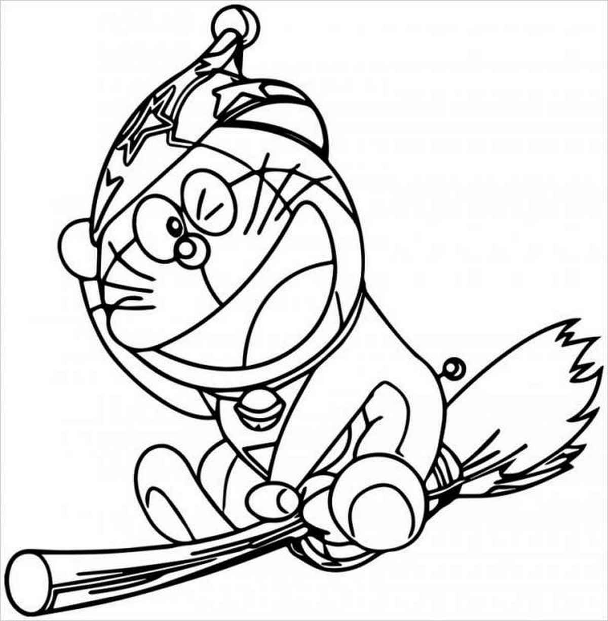 Tranh tô màu Doraemon cho bé số 149