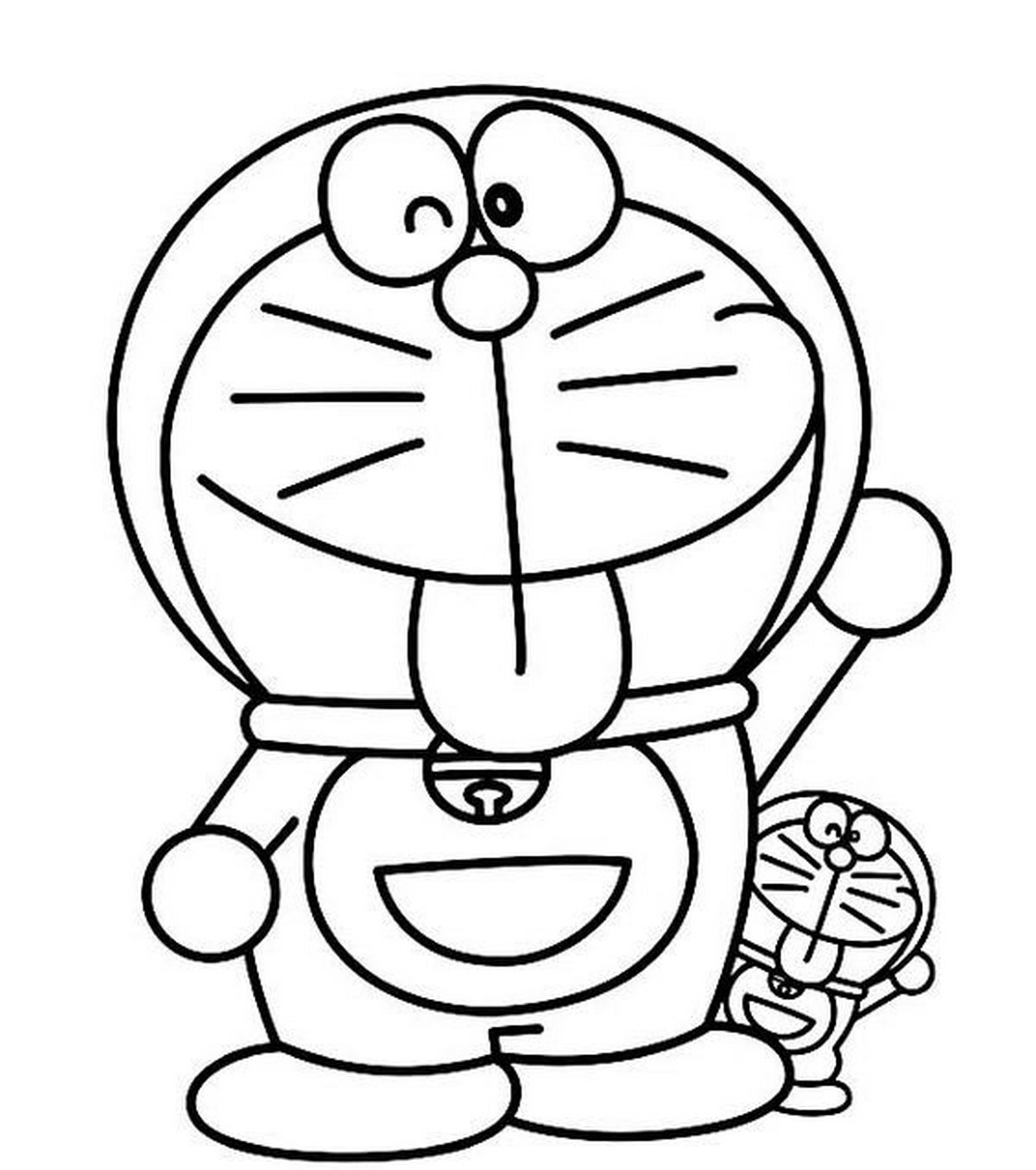 Tranh tô màu Doraemon cho bé số 144