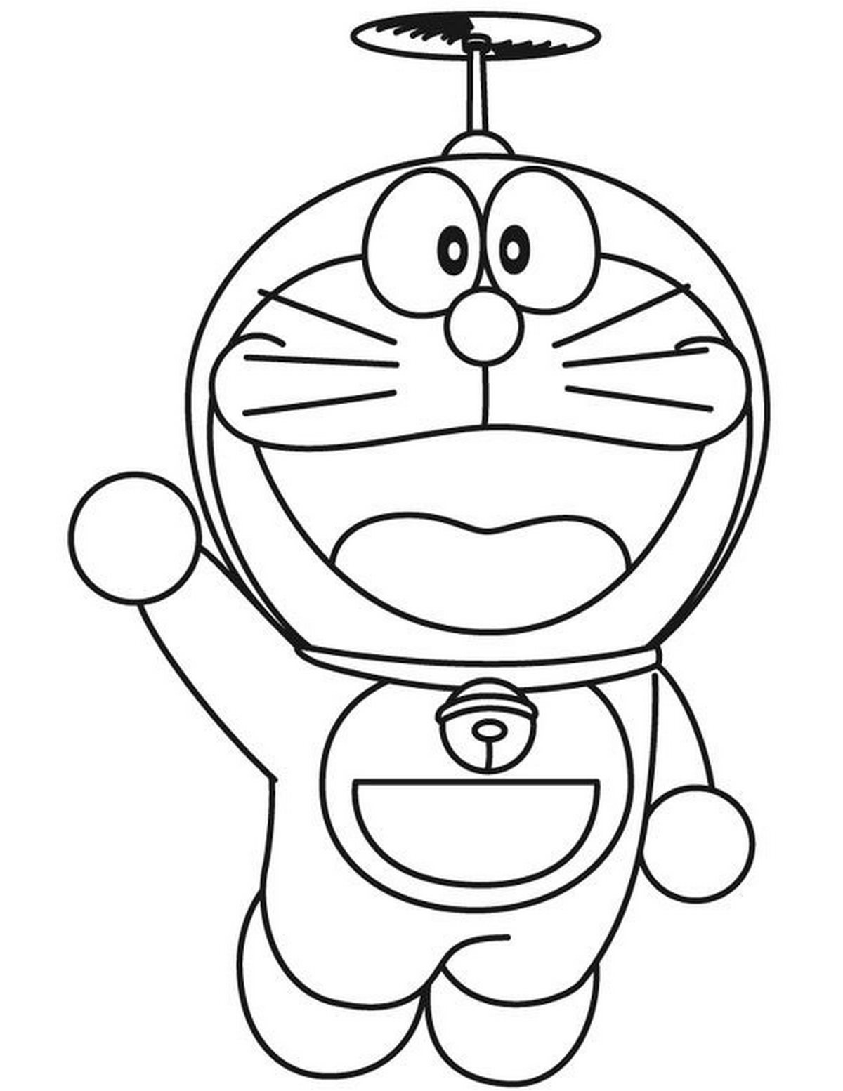 Tranh tô màu Doraemon cho bé số 143