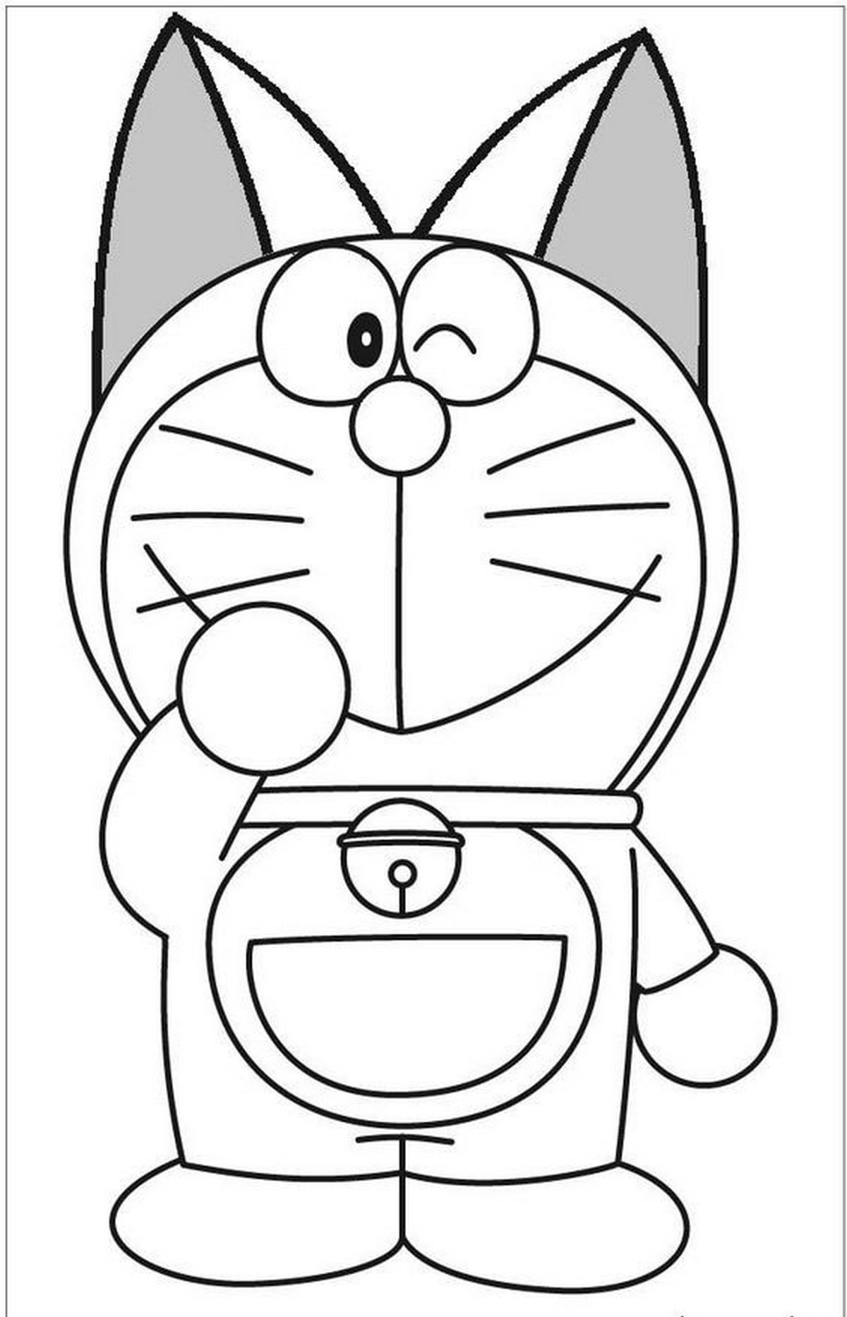 Tranh tô màu Doraemon cho bé số 138