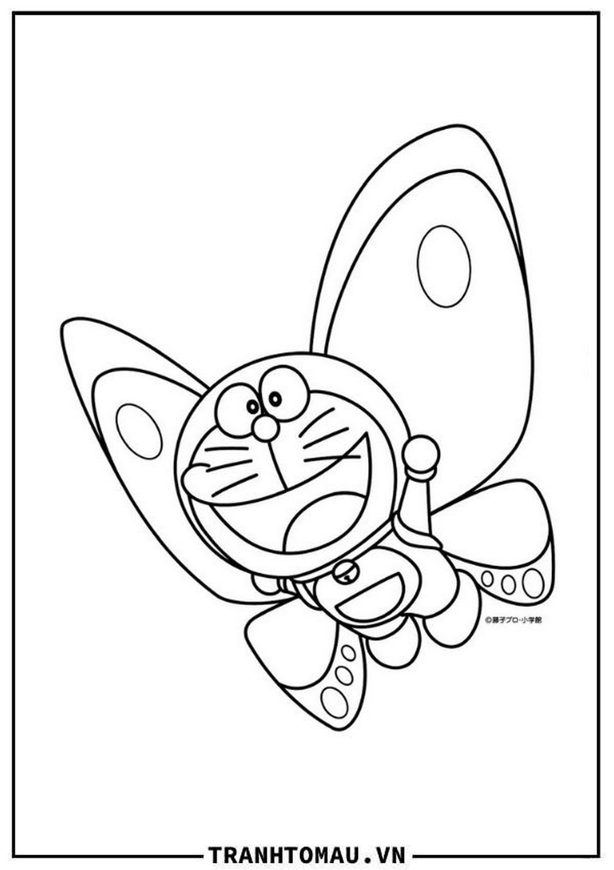 Tranh tô màu Doraemon cho bé số 15