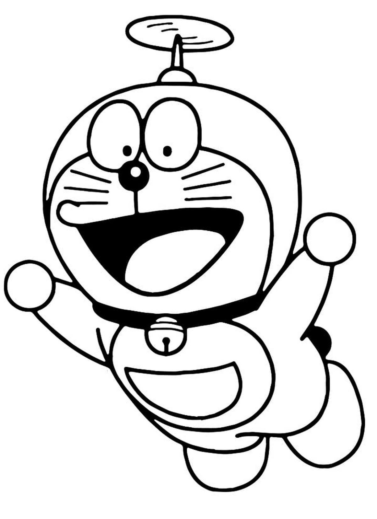 Tranh tô màu Doraemon cho bé số 127