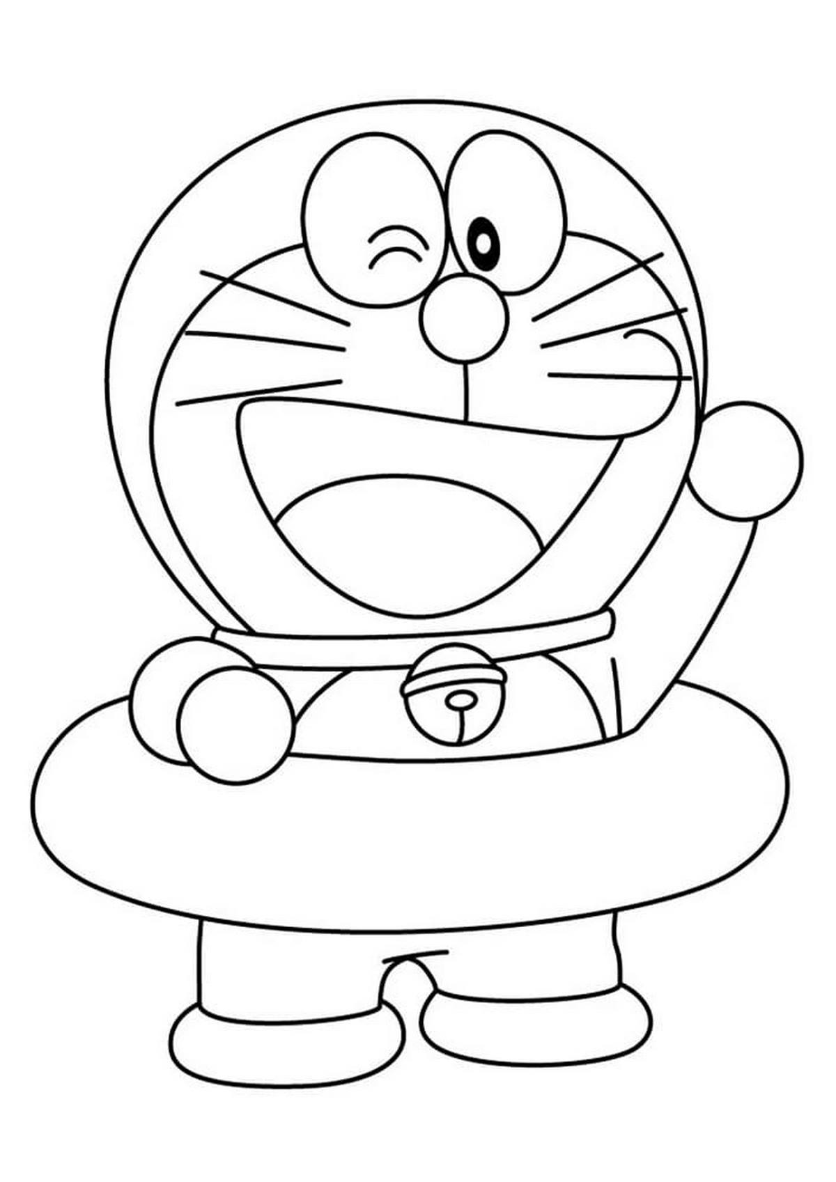 Tranh tô màu Doraemon cho bé số 126