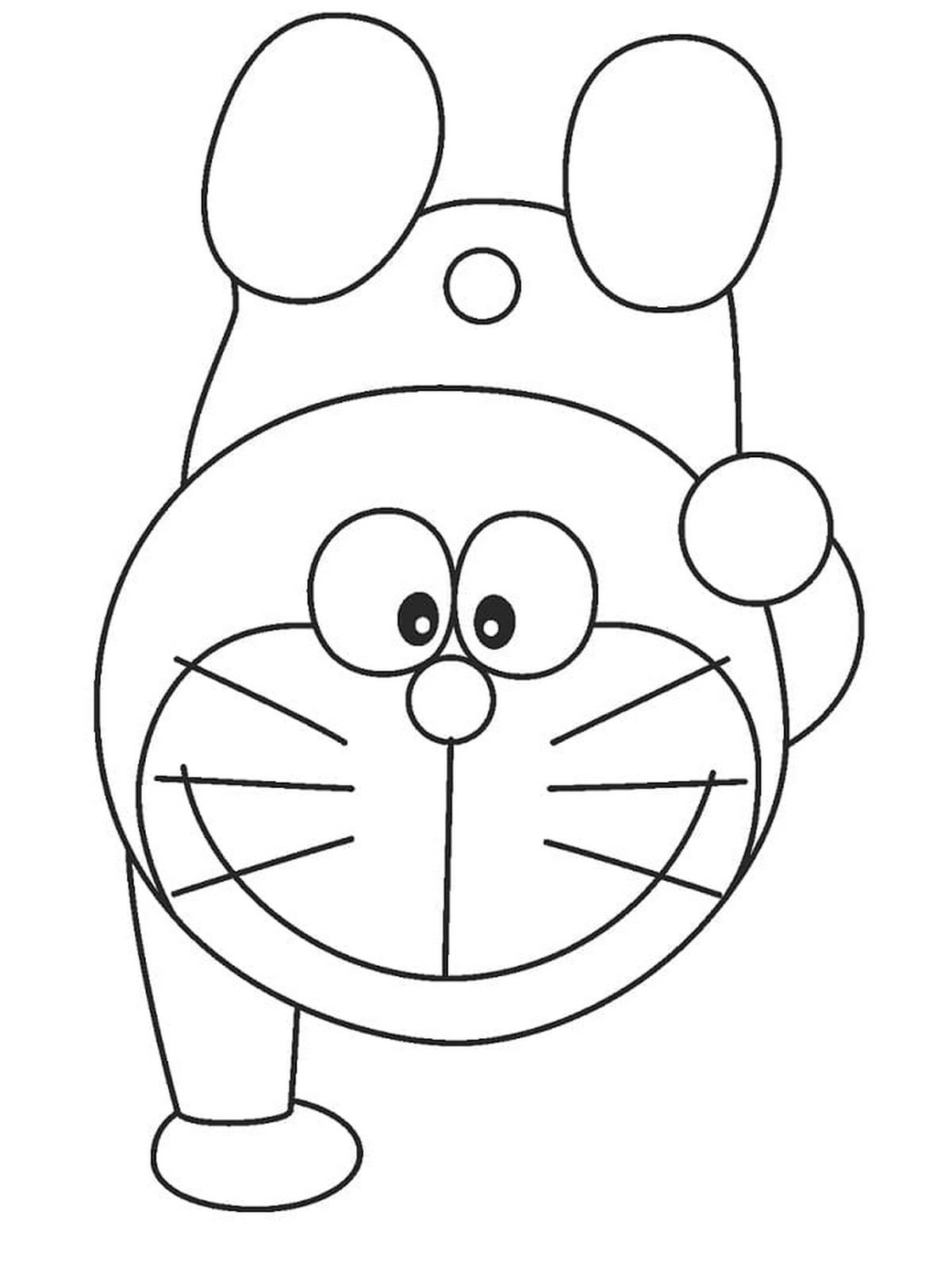 Tranh tô màu Doraemon cho bé số 123