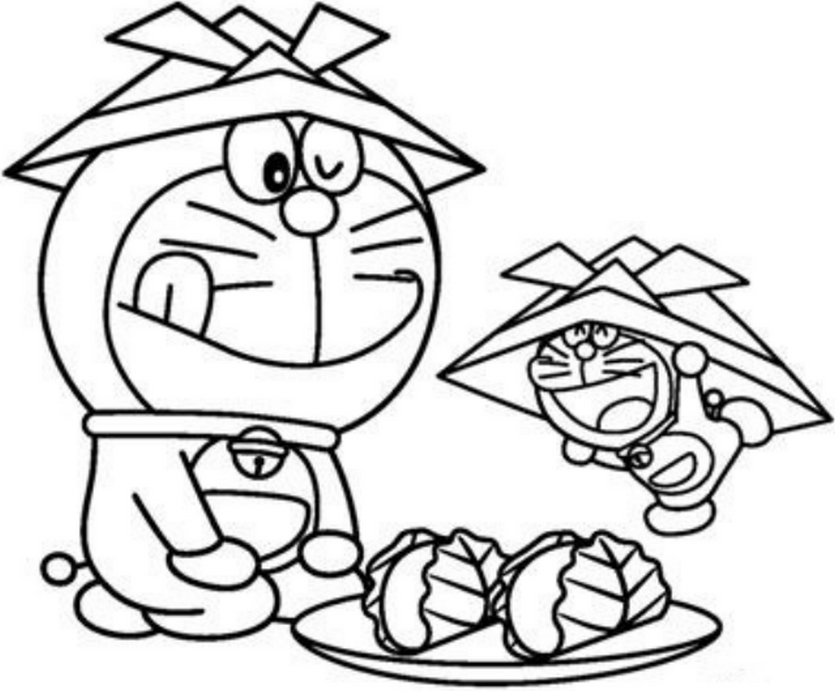 Tranh tô màu Doraemon cho bé số 10