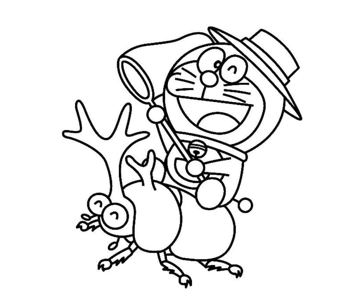 Tranh tô màu Doraemon cho bé số 119