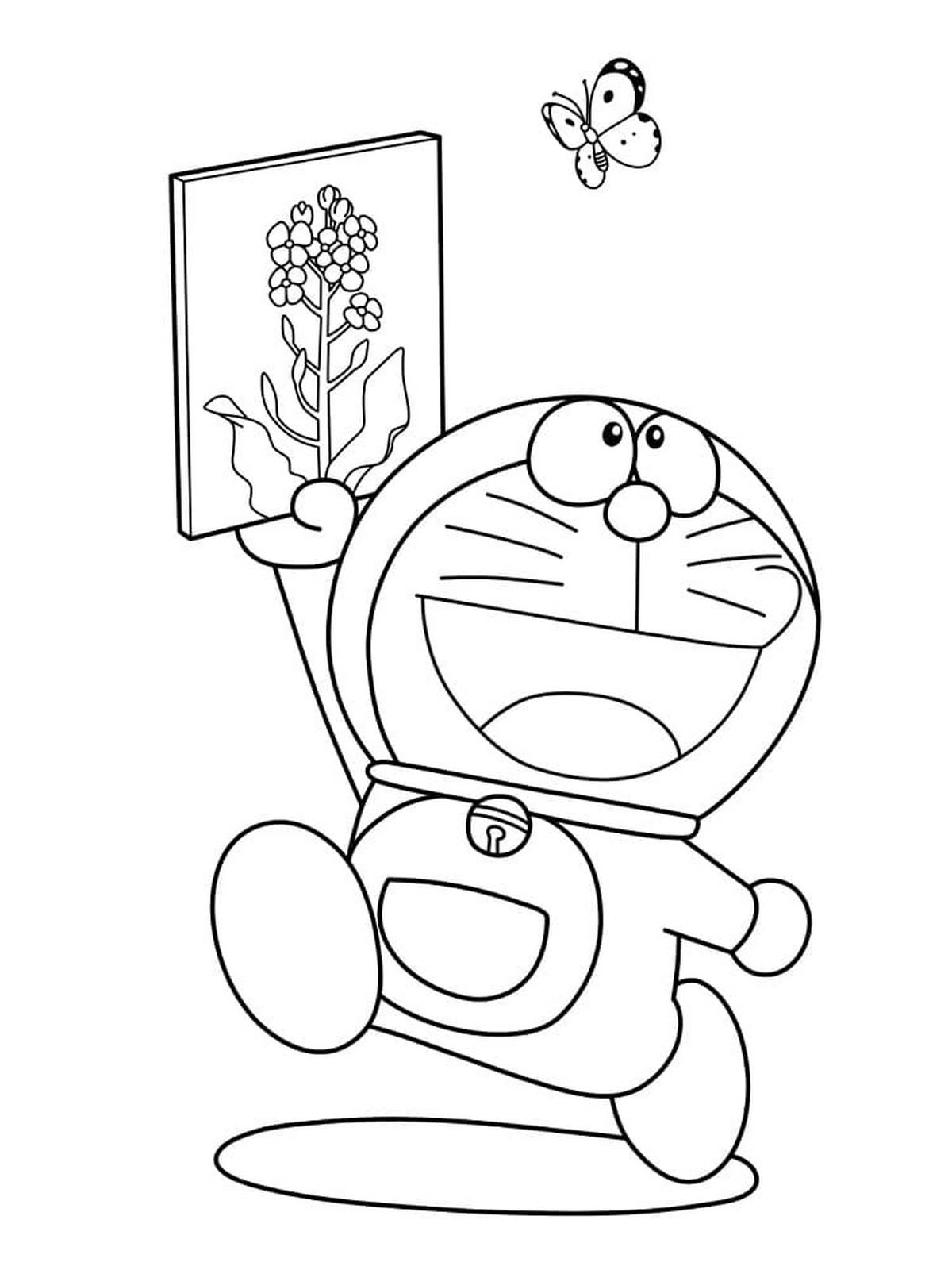 Tranh tô màu Doraemon cho bé số 118