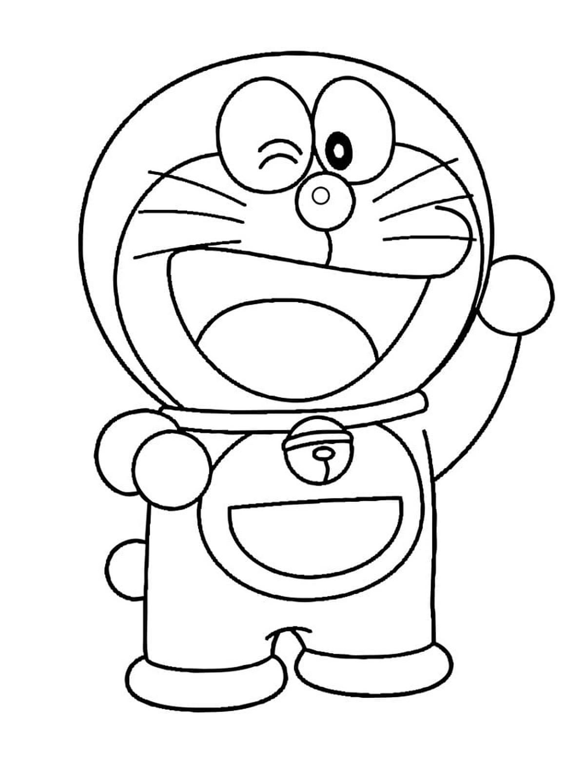 Tranh tô màu Doraemon cho bé số 116