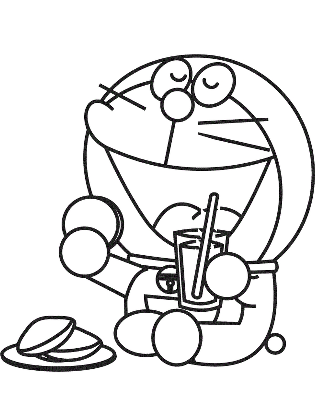 Tranh tô màu Doraemon cho bé số 11