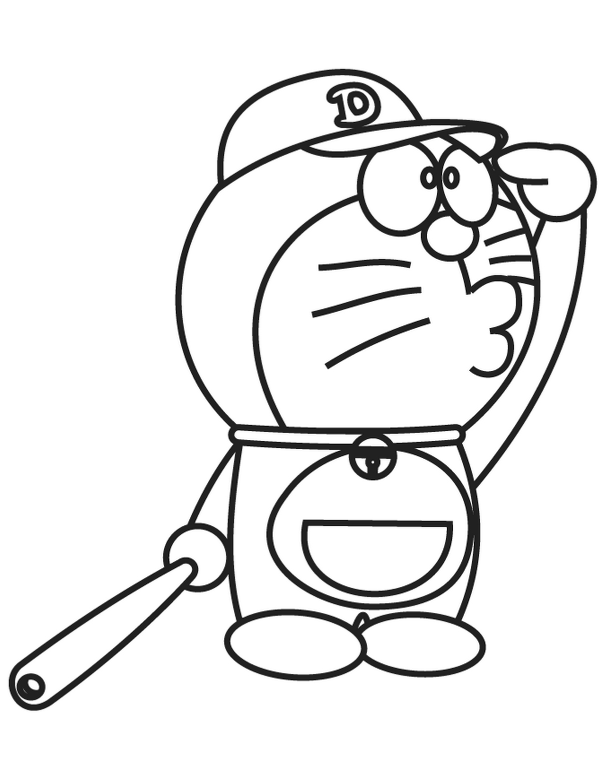 Tranh tô màu Doraemon cho bé số 13