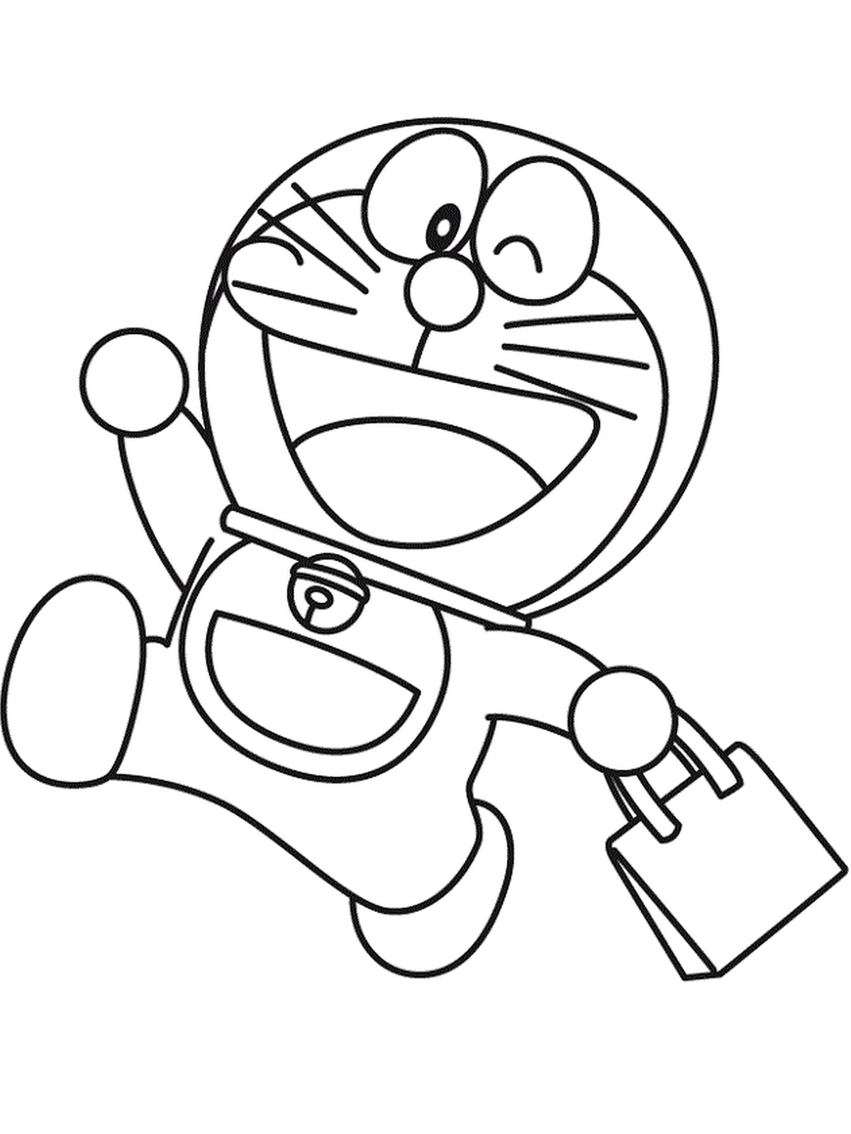 Tranh tô màu Doraemon cho bé số 17