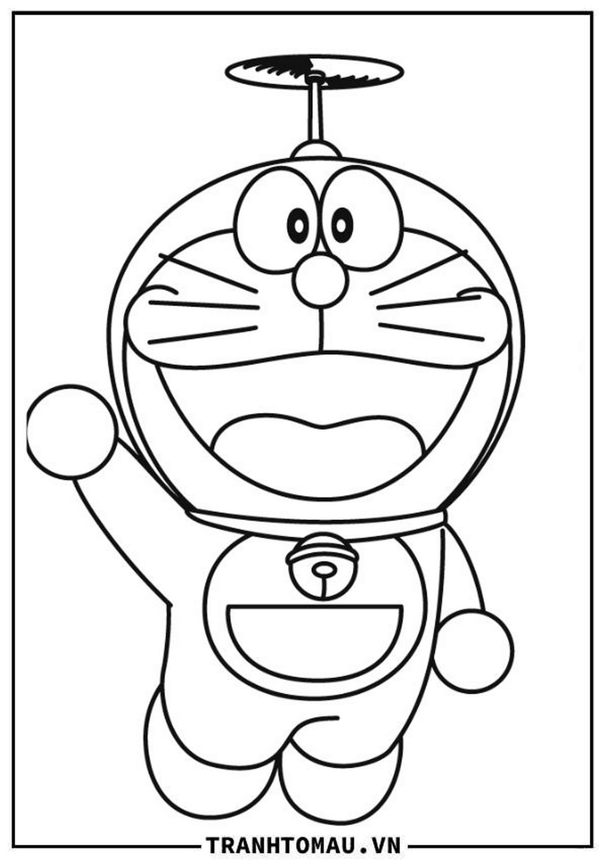 Tranh tô màu Doraemon cho bé số 25