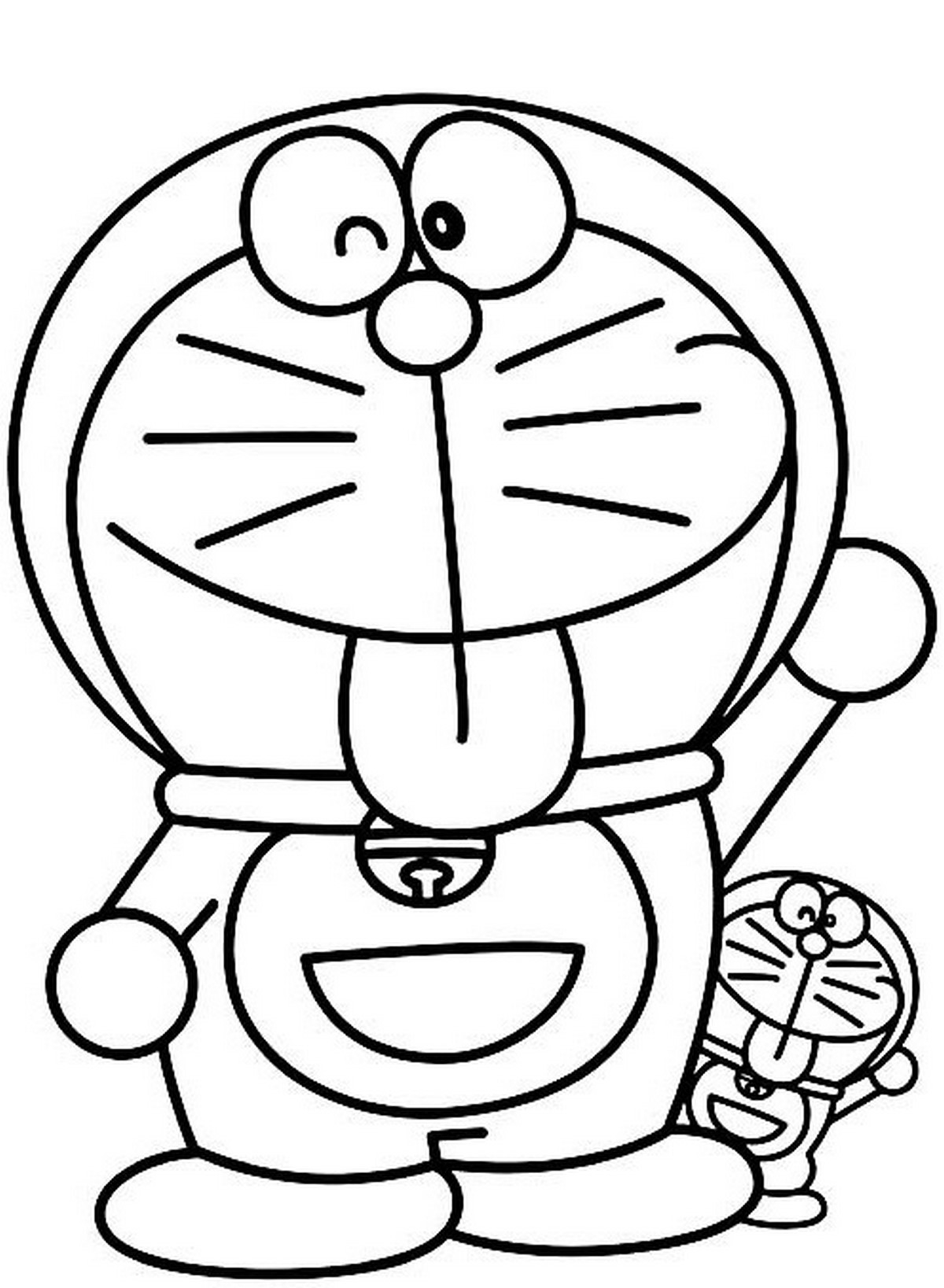 Tranh tô màu Doraemon cho bé số 24