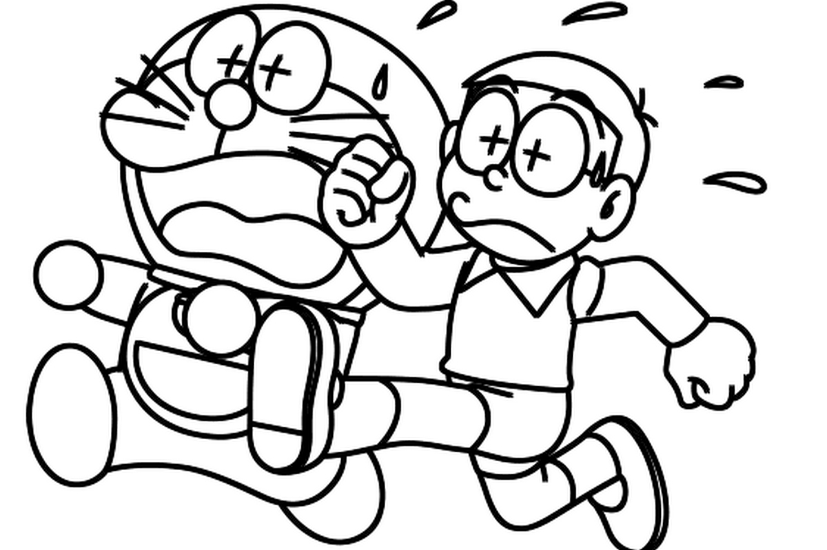 Tranh tô màu Doraemon và Nobita số 9