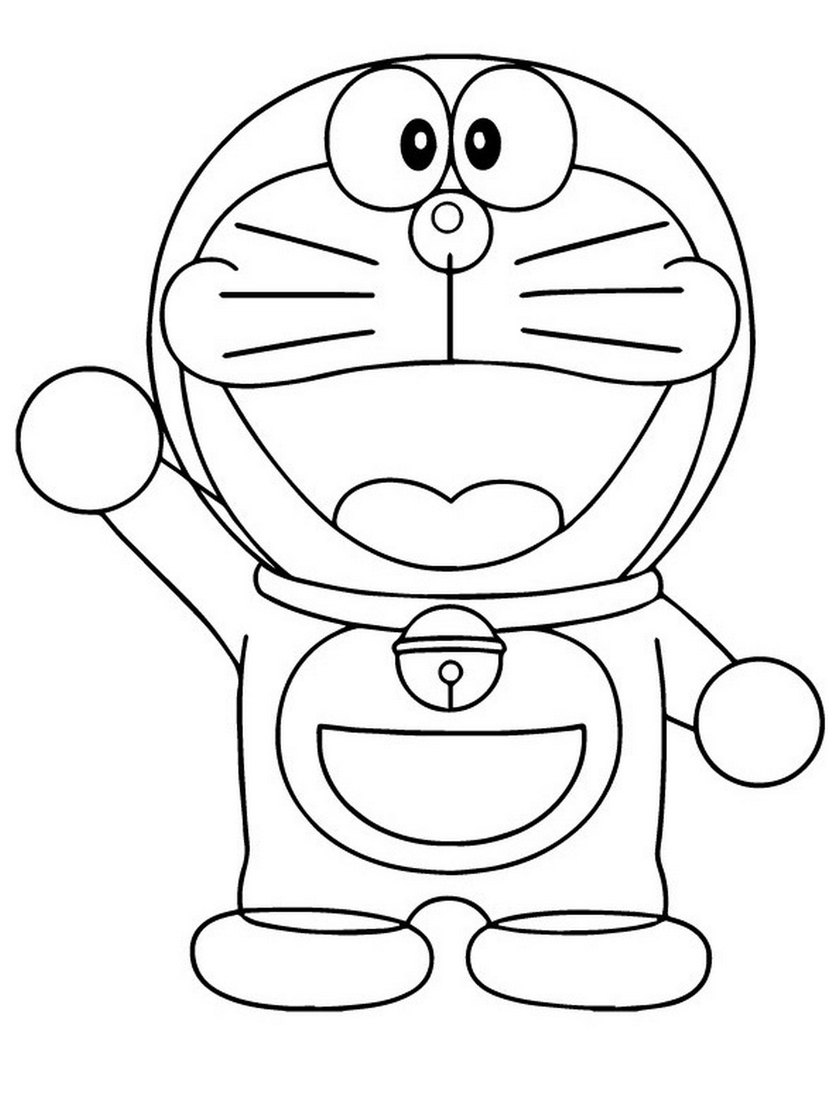 Tranh tô màu Doraemon cho bé số 31